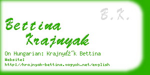 bettina krajnyak business card